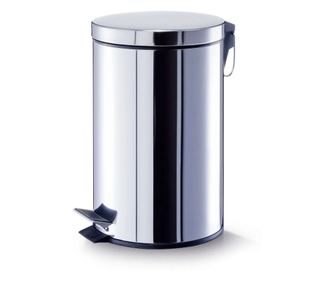 Cos de gunoi din inox, deschidere cu pedala, 20 L, argintiu