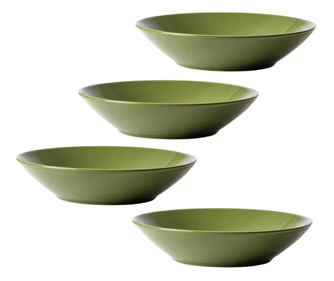 Set 4 farfurii adanci Verde Lucios 21 cm