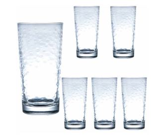 Set 6 pahare apa, Mist, 245 ml, Transparent