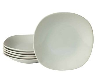 Set 6 farfurii adanci 22 cm in Alb Lucios