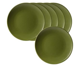 Set 6 farfurii desert 20 cm in Verde Masliniu Mat