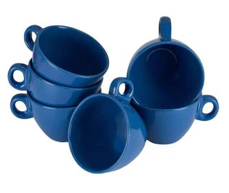 Set 6 cesti Albastru Lucios, 130 ml