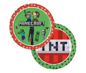 Minecraft papírtányér 8 db-os 23cm