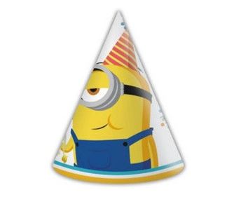 Minions 2 The Rise of Gru, Minyonok Party parti kalap, csákó 6 db-os FSC