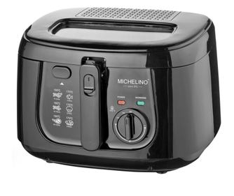 Friteuza cu ulei MICHELINO 74293, 2.5 litri, 1800 W, termostat cu reglare continua 150-190°, negru