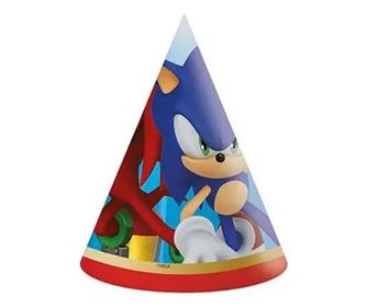 Sonic a sündisznó party kalap csákó 6 db-os