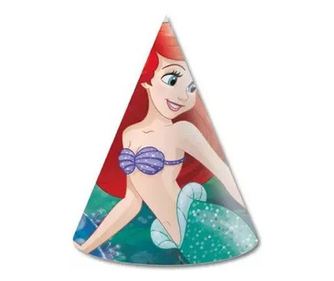 Disney Hercegnők Ariel party kalap csákó 6 db-os