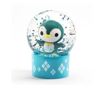 Mini glob cu zapada si personaj, Djeco Pinguin