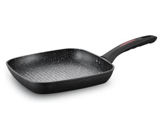 Tigaie pentru gratar Royalty Line FGN24, 24 cm, Strat de marmura, Inductie, Negru