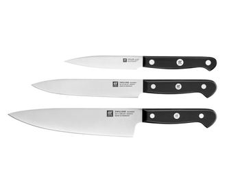 Комплект 3 бр ножове Zwilling Gourmet 36130003, Неръждаема стомана 18/10, Sigmaforge ковани остриета, FRIODUR ледено закаляване,