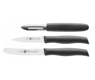 Комплект за рязане и белене Zwilling TWIN Grip 38738000, 3 части, Неръждаема стомана 18/10, Остриета с FRIODUR ледено закаляване