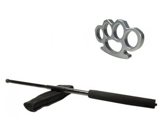 Set crni teleskopski štap 50 cm + srebrna kutija debljine 0,5 cm
