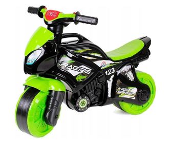 Детски мотор без педали Edea Racing, За баланс, С дръжка за пренос, 72 х 35 х 52 cm, До 30кг, 2+ Години, Черен/Зелен