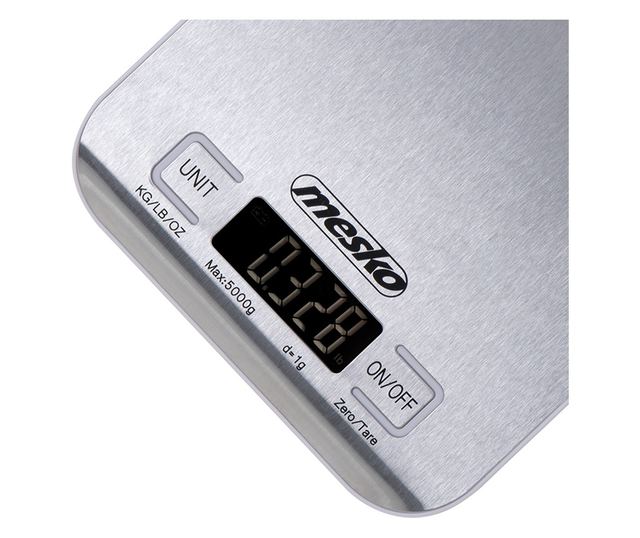 Cantar bucatarie digital alb inox Mesko 3169.