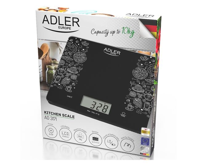 Cantar Bucatarie Sticla Max 10kg LCD AD Adler