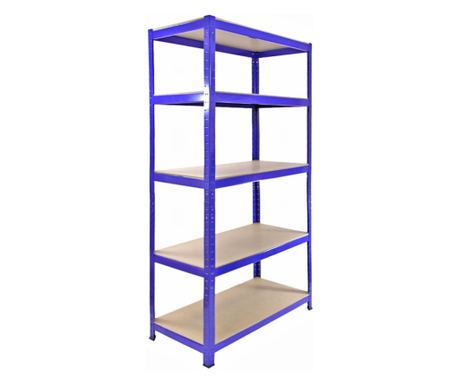 Rafturi Industriale din Otel T-Rax Fara Suruburi Albastru 90cm Latime