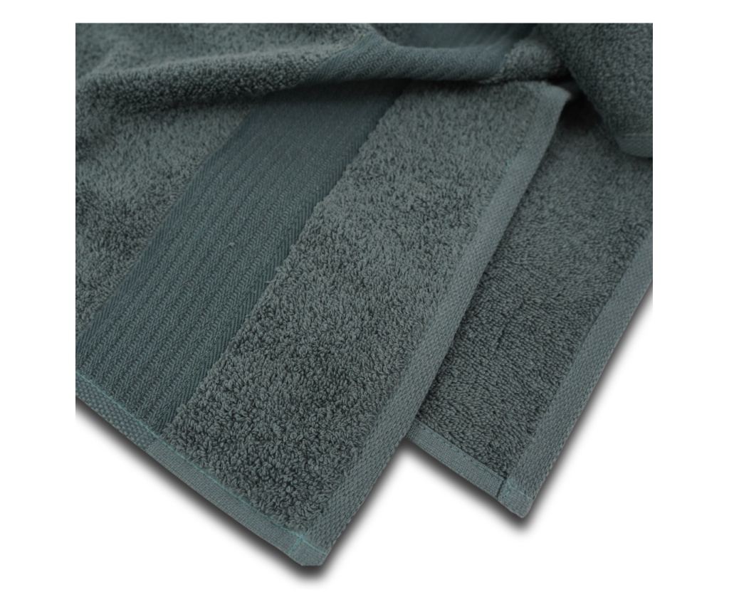 Set 2 prosoape absorbante si rezistente la decolorare, 100% Bumbac, densitate 480 gsm, 50x100cm + 70x140 cm, Hermagoras, Anthrac - 2