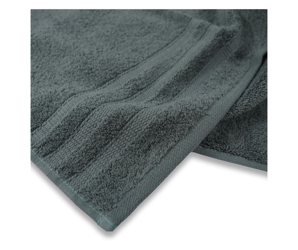 Set 2 prosoape absorbante si rezistente la decolorare, 100% Bumbac, densitate 580 gsm, 50x100cm + 70x140 cm, Lamia, Anthracite - 2