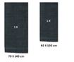 Set 2 prosoape absorbante si rezistente la decolorare, 100% Bumbac, densitate 480 gsm, 50x100cm + 70x140 cm, Theodorus, Anthraci thumbnail 3