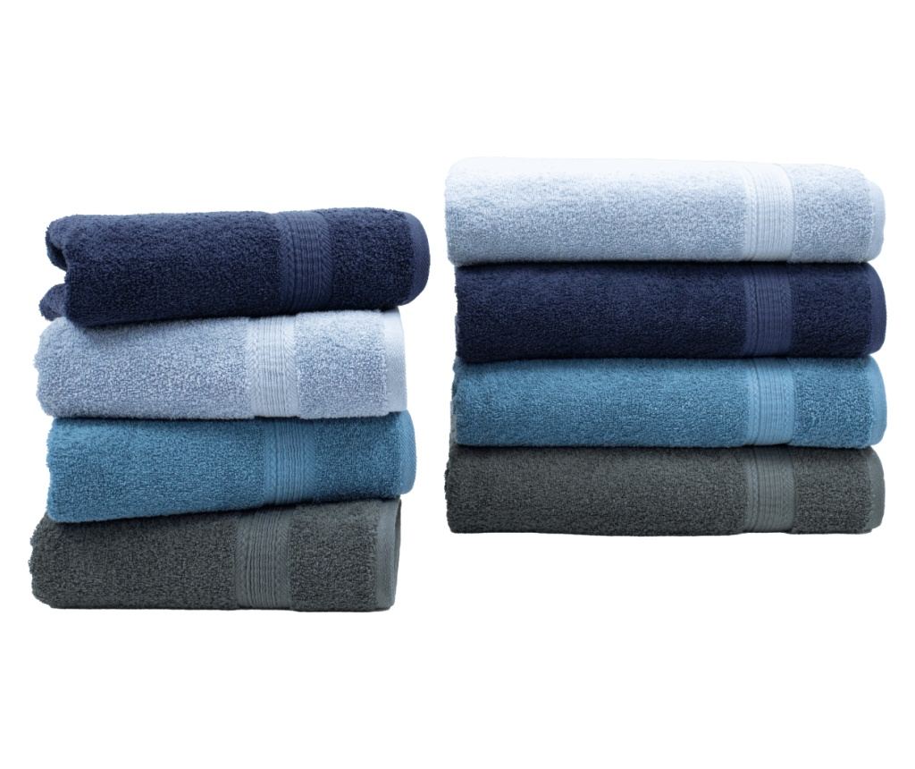 Set 2 prosoape absorbante si rezistente la decolorare, 100% Bumbac, densitate 480 gsm, 50x100cm + 70x140 cm, Theodorus, Anthraci - 6