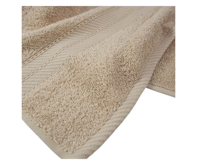 Комплект от 2 абсорбиращи хавлии, устойчиви на избледняване, 100% памук, 500 GSM, 50x100 см + 70x140 см, Moonstar, екрю