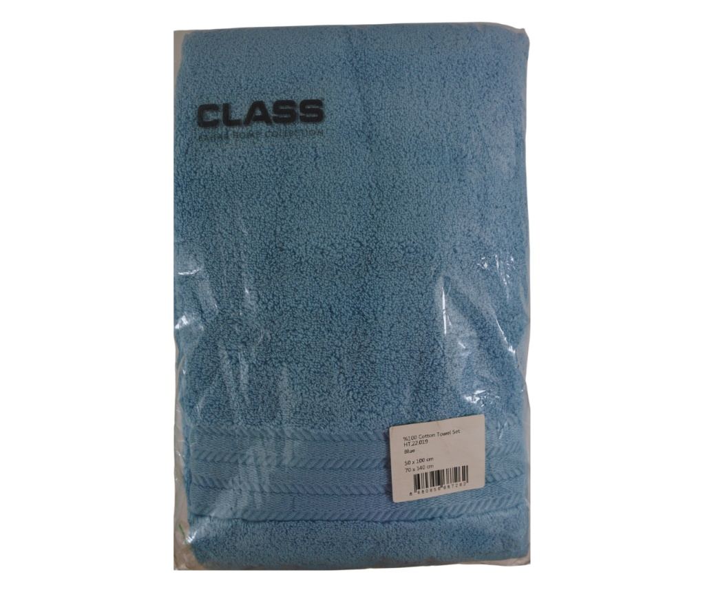 Set 2 prosoape absorbante si rezistente la decolorare, 100% MicroBumbac Jacquard, densitate 580 gsm, 50x100cm + 70x140 cm, Senec - 5