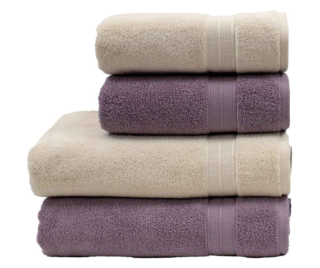 Set 2 prosoape absorbante si rezistente la decolorare, 100% MicroBumbac, densitate 430 gsm, 50x100cm + 70x140 cm, Nicander, Ecru - 5