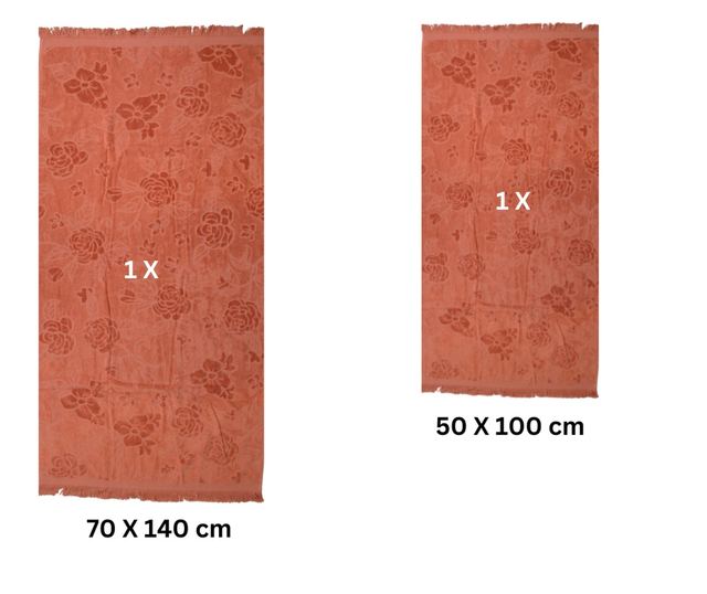 Комплект от 2 абсорбиращи кърпи, устойчиви на избледняване, 100% велур жакардов памук