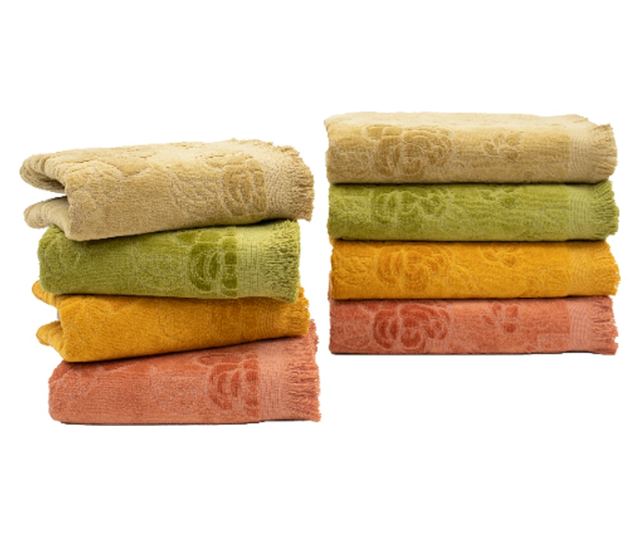 Комплект от 2 абсорбиращи, устойчиви на избледняване хавлиени кърпи от жакардов памук, 50x100 см + 70x140 см