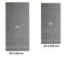 Set 2 prosoape absorbante si rezistente la decolorare, 100% Bumbac Jacquard, densitate 450 gsm, 50x100cm + 70x140 cm, Notus, Sil thumbnail 3