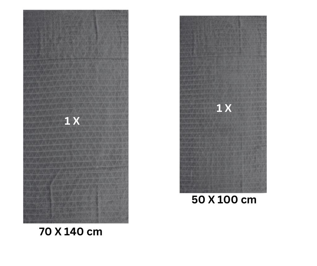 Set 2 prosoape absorbante si rezistente la decolorare, 100% Bumbac Jacquard, densitate 390 gsm, 50x100cm + 70x140 cm, Mermin, Gr - 4