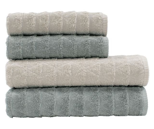 Комплект от 2 абсорбиращи хавлии, устойчиви на избледняване, 100% жакардов памук, 390 gsm, 50x100 см + 70x140 см, бежови