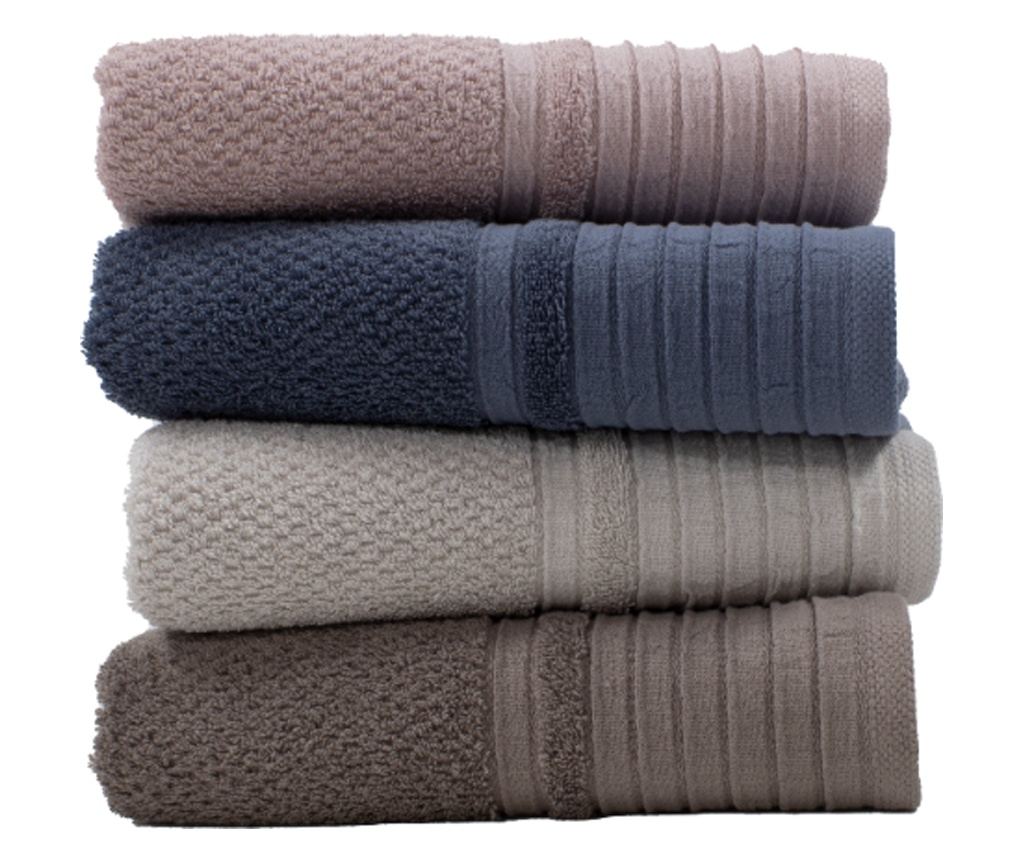Set 2 prosoape absorbante si rezistente la decolorare, 100% Bumbac Jacquard, densitate 520 gsm, 50x100cm + 70x140 cm, Gunnr, Den - 6