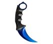 Μαχαίρι Karambit με λάμα, θήκη και κορδόνι CS:GO, μεταλλικό μπλε