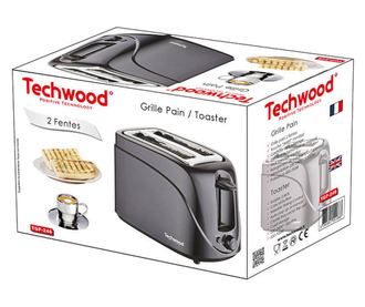 Toaster Techwood TGP-246 - Black, Safe and Convenient.