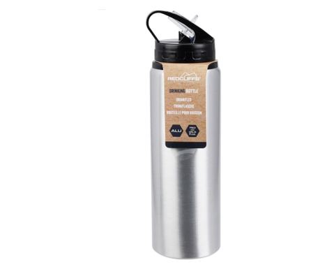 Sticla apa Excellent Houseware, aluminiu, 7x25 cm, 750 ml, gri