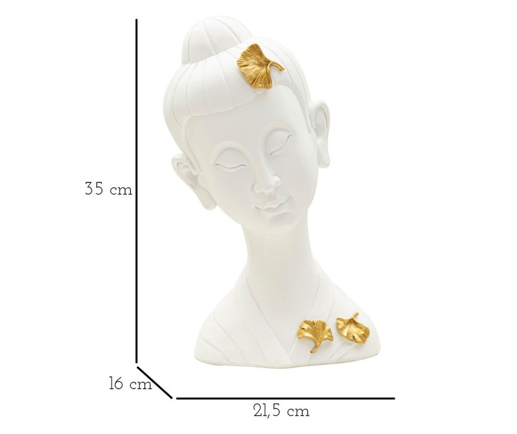 Dekoracija Buda Bijela 22 cm - 7