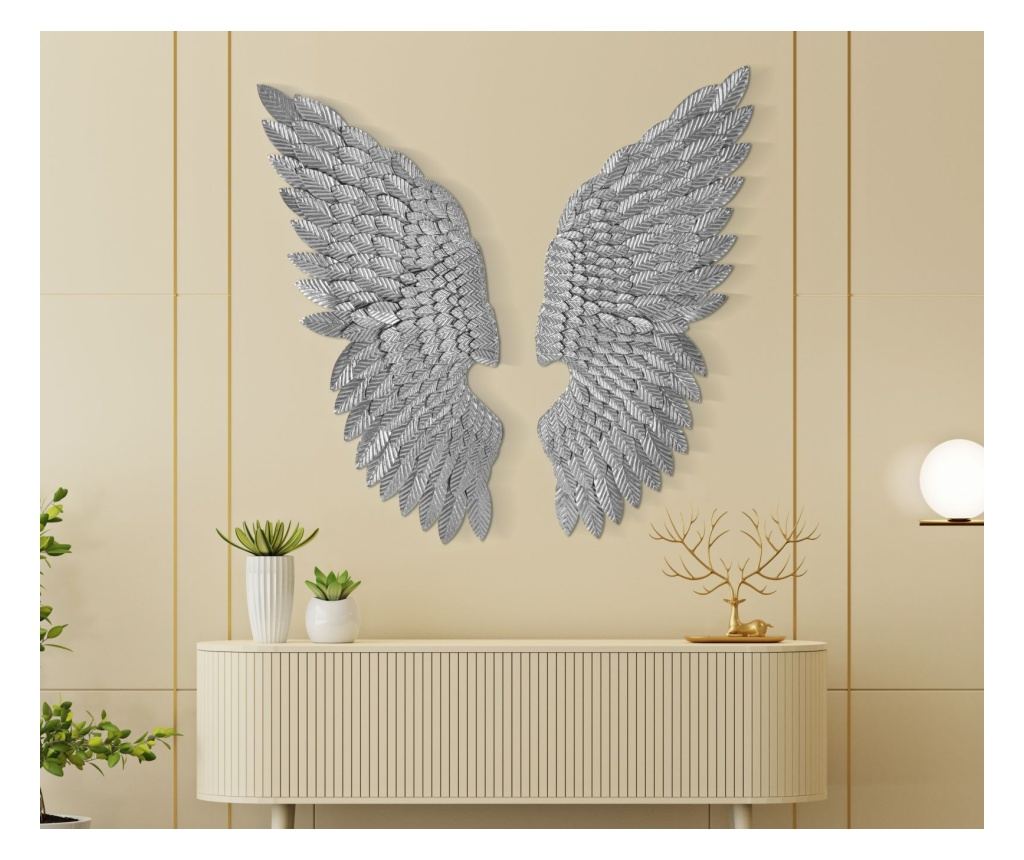 Zidna umjetnost Ali Silver 38 cm (2 kom) - 5
