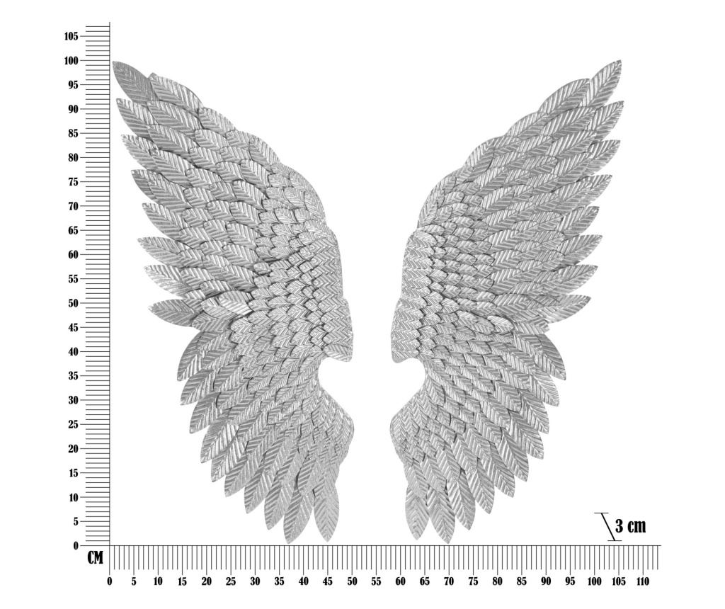 Zidna umjetnost Ali Silver 38 cm (2 kom) - 6