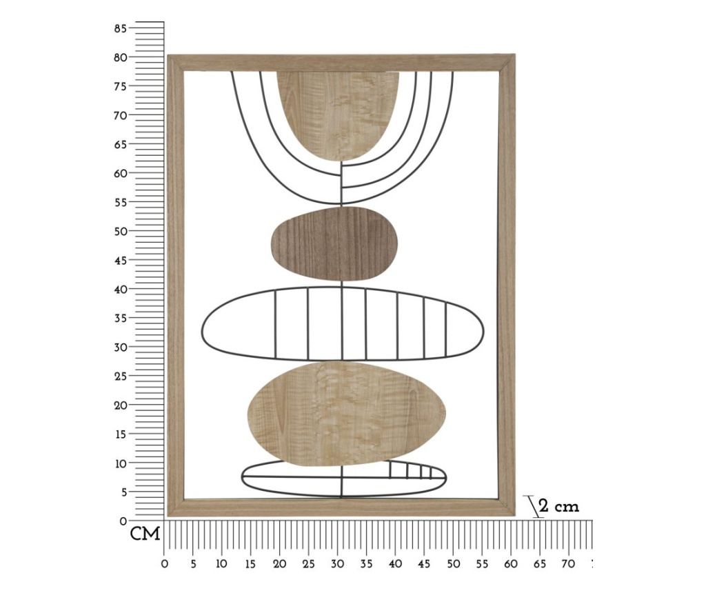 Zidna umjetnost Astroy bež 60 cm - 6
