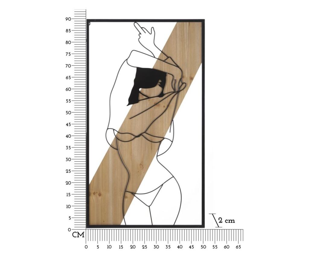 Zidna umjetnost pruga crna 50 cm - 6