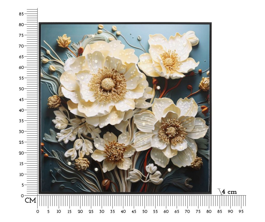 Zidna umjetnost Narcy White 82 cm - 7