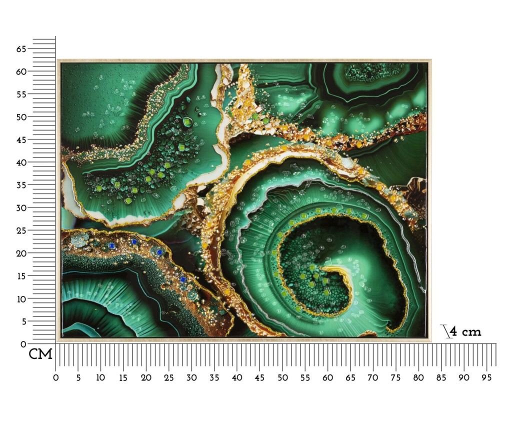 Zidna umjetnost Smeraldy Green 82 cm - 13