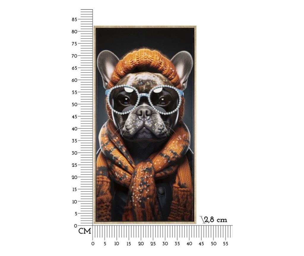 Zidna umjetnost Bully narančasta 43 cm - 7
