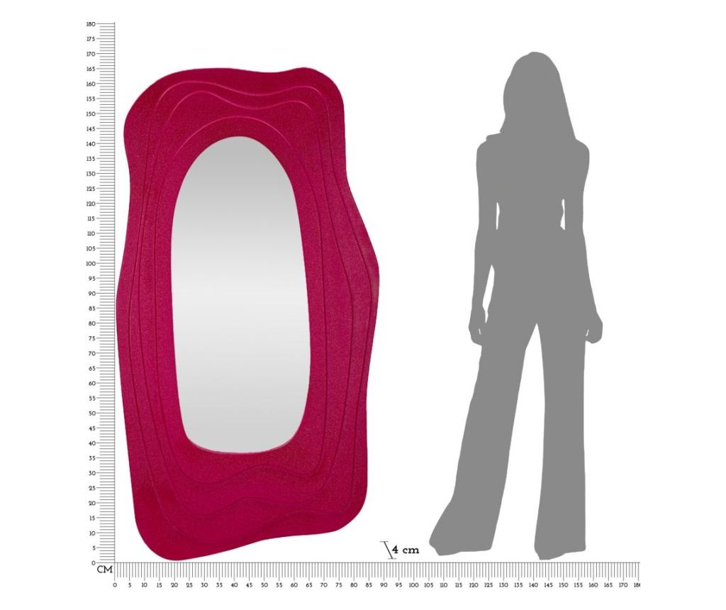 Zidno ogledalo Daphne ružičasto 90 cm - 7