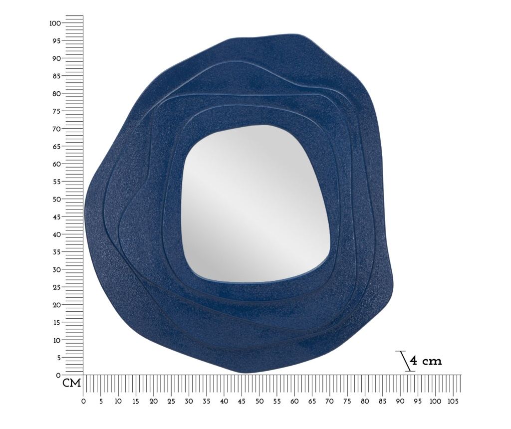 Zidno ogledalo Dalia plavo 90 cm - 7