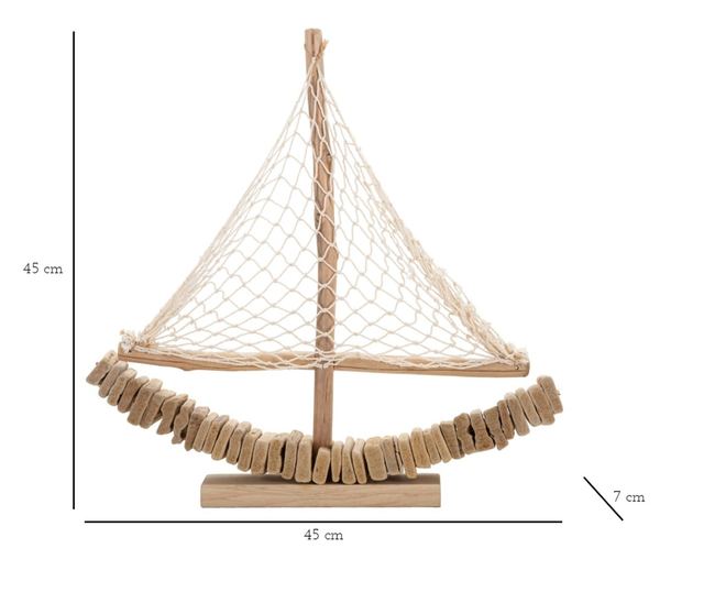 Διακόσμηση βάρκα φύση εκ. 45x7x45