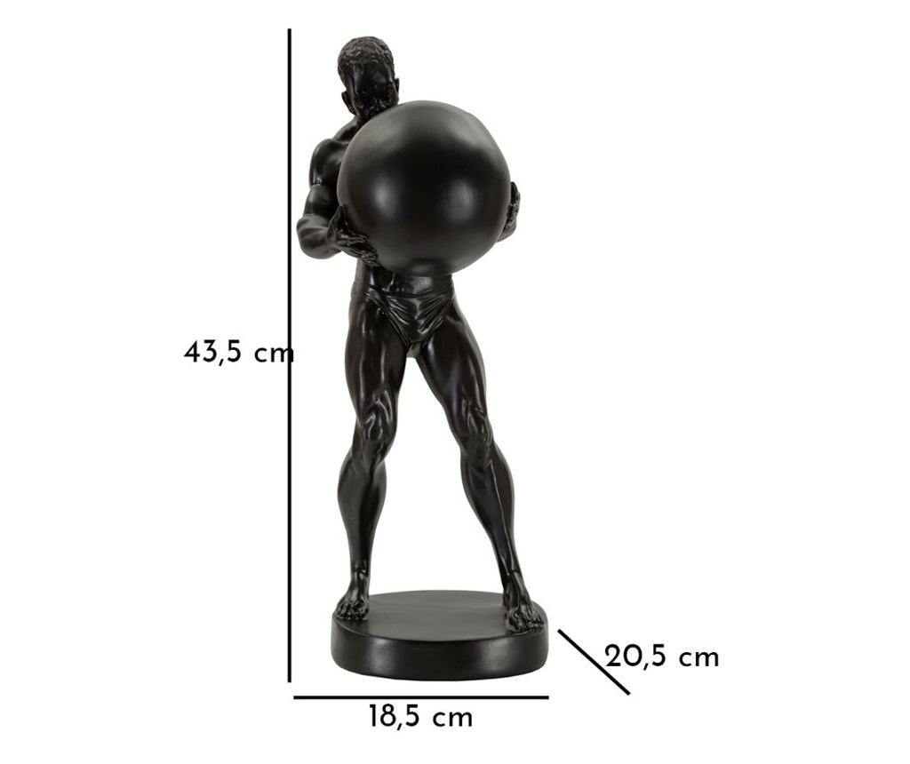 Dekoracija Atlas Crna 19 cm - 8