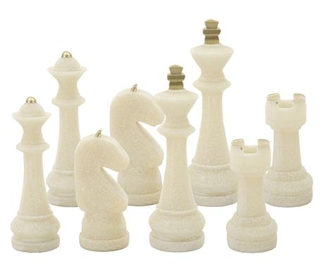 ŠAH GARNITURA QUARZY 8 KOSOV RAZLIČNIH CM Ø 4,4X9,2-4,3X13,3-5X16-X4,5X10,3