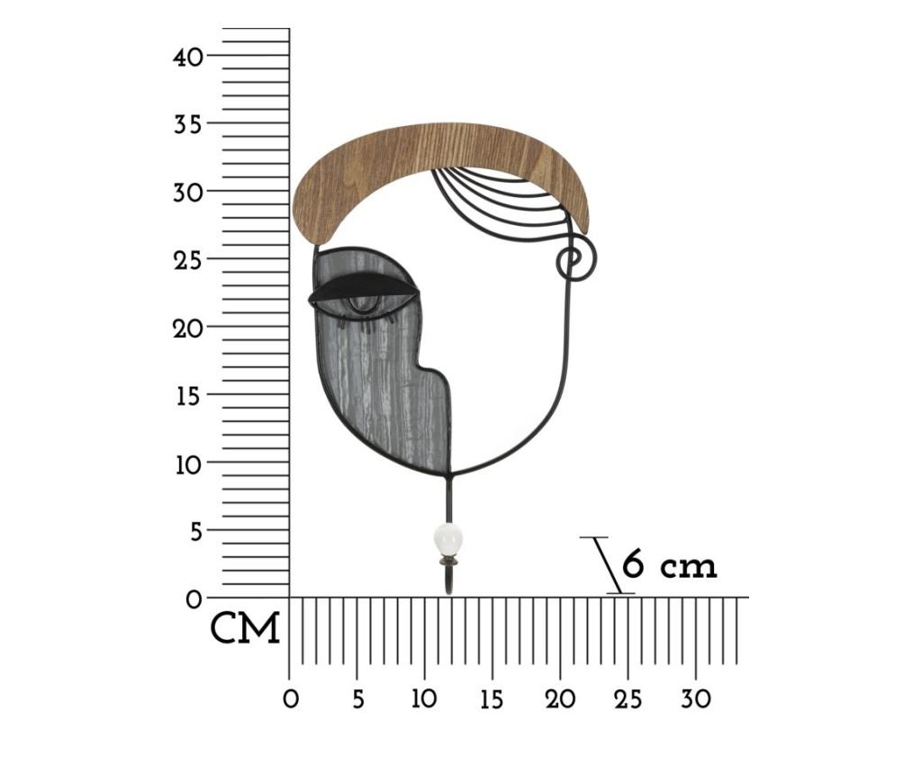 Vješalica Picassy Crna 22 cm - 7